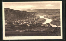 AK Vlotho A.d.Weser, Generalansicht Mit Dem Fluss Im Tal - Vlotho