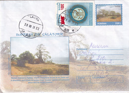 A9546- BAOBAB, ADANSONIA DIGITATA-ANGOLA, TRAVEL IMPRESSIONS,ZLATNA 2001 ROMANIA COVER STATIONERY USED STAMP - Postal Stationery