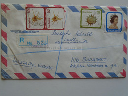 AD049.33   New Zealand -Registered Cover  White SVV  Cancel  1982 Auckland  - Stamp   Sea Shell  -QEII - Storia Postale