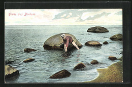 AK Borkum, Junger Bursche Im Wasser - Borkum