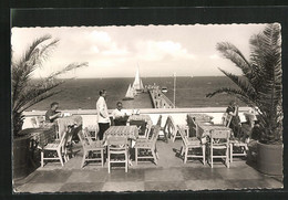 AK Timmendorfer Strand, Gasthaus Strandhalle, Terrasse - Timmendorfer Strand