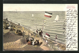 AK Dahme I. Holst., Strandverkäufer Und Sandburgen - Dahme