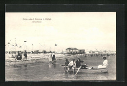 AK Dahme I. Holst., Strandleben Mit Ruderern - Dahme