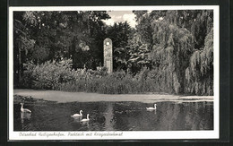 AK Heiligenhafen, Parkteich Mit Kriegerdenkmal - Heiligenhafen