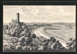 AK Burg Hornberg I. Baden, Panorama, Freiherr V. Gemmingen - Hornberg