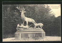 AK Friedrichsruh, Denkmal Mit Hirschgruppe - Friedrichsruh