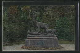 AK Friedrichsruh, Hirschgruppen-Denkmal - Friedrichsruh