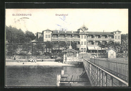 AK Glücksburg, Landungsbrücke Am Strandhotel - Glücksburg