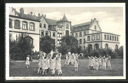 AK Neuendettelsau, Mädchenlyzeum Und Höhere Mädchenschule Der Diakonissenanstalt, Beim Reigen Auf Dem Spielplatz - Neuendettelsau