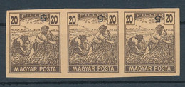 1919. Hungarian Post Office 20f Stamps - Test Print - Errors, Freaks & Oddities (EFO)