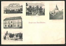 AK Bad-Steben, Gasthof Zum Hirsch, Pension Klösterle, Gasthaus U. Hotel Rother Ochs - Bad Steben