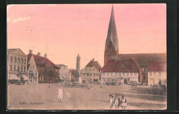 AK Eutin, Marktplatz Mit Denkmal Und Kirche - Eutin