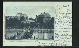 Mondschein-AK Eckernförde-Borby, Brücke Mit Ortsblick - Eckernförde