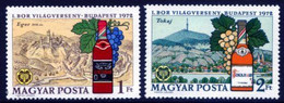 HUNGARY 1972 World Wine Exhibition MNH / **.  Michel 2792-93 - Ungebraucht