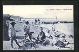 AK Timmendorferstrand, Kinder Spielen Am Strand Mit Fangnetzen - Timmendorfer Strand