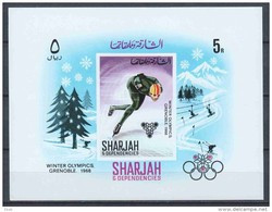 Sharjah 1968 Mi Block 31 MNH WINTER OLYMPICS GRENOBLE - Winter 1968: Grenoble