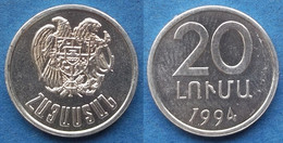 ARMENIA - 20 Luma 1994 KM# 52 Independent Republic (1991) - Edelweiss Coins - Armenië