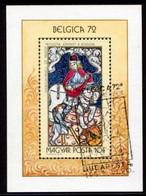 HUNGARY 1972 BELGICA '72 Exhibition Block Used.  Michel Block 90 - Blokken & Velletjes