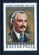 HUNGARY 1972 Dimitrov Anniversary MNH / **.  Michel 2770 - Nuevos