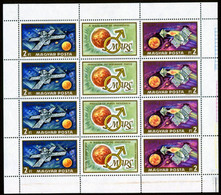 HUNGARY 1972 Exploration Of Mars Sheetlet MNH / **.  Michel 2739-40 Kb - Blocs-feuillets