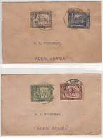 4v (2 FDC) FDC 1939 Aden Camp, KGVI Series - Aden (1854-1963)