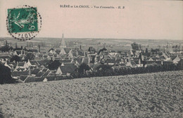 INDRE ET LOIRE - LA CROIX - CACHET A TIRETS SUR 5c SEMEUSE DU 6-8-1912 - CARTE VUE D'ENSEMBLE BLERE ET LA CROIX. - 1877-1920: Semi Modern Period