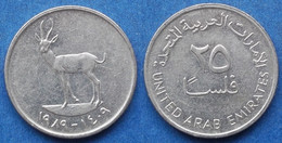 UNITED ARAB EMIRATES - 25 Fils AH1408 1989AD "gazelle" KM# 4 - Edelweiss Coins - United Arab Emirates