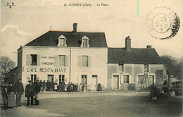 Lunery * La Place Du Village * Café Restaurant DAGOIS * Villageois - Autres & Non Classés