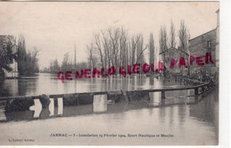 16- JARNAC - INONDATION 19 FEVRIER 1904- SPORT NAUTIQUE ET MOULIN -  CHARENTE - Jarnac