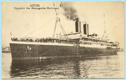 LOTUS - Paquebot De Messageries Maritimes (Circulé En 1931) - Passagiersschepen