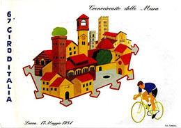 ITALIA - 1984 LUCCA 67° Giro D'Italia Di Ciclismo Cronocircuito Delle Mura Su Cartolina Speciale - 4905 - Ciclismo