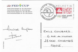 1998 Candidature De Sion Aux Jeux Olympiques D'Hiver 2006 +Finale De La  Fed. Cup De ; Entier-postal - Hiver 2006: Torino