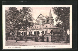 AK Bad Lippspringe, Neuer Kursaal & Arminius-Kurpark - Bad Lippspringe