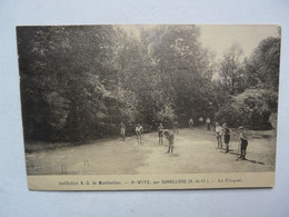 CPA 95 VAL D'OISE - ST WITZ Par SURVILLIERS : Institution N.-D. De Montmélian - Scène Animée - Le Croquet. - Saint-Witz