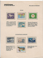 India 1948 Map Of Sub Continent, Mountains And Landmarks Stamps ON CARD WITH HISTORY - Storia Postale
