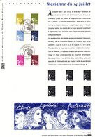 (Faciale = 5.94 €)  " MARIANNE DU 14 JUILLET " Sur Document Philatélique Officiel De 2003  N° YT 3570 à 3575. DPO - 1997-2004 Marianne (14. Juli)