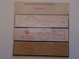 ZA114.3 Sweden  -1961-64-71  Meter Cut / Freistempel / EMA / Machine Stamps - Stockholm - Viñetas De Franqueo [ATM]