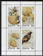 Staffa 1982 Wildlife Perf Set Of 4 Values Unmounted Mint (Blue Tit, Mouse, Starling) - Emissione Locali