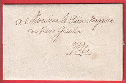 GRANDE ARMEE CAMPAGNE AUTRICHE  AUSTRIA 1809 WELS LINZ SIGNE DU BARON DE LEMPRUCK - Army Postmarks (before 1900)