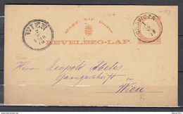 Levelezo-Lap Van Oravicza Naar Wien - Lettres & Documents