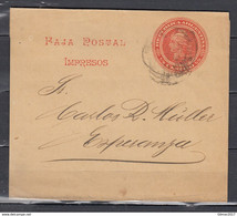 Faja Postal Republica Argentina Naar Esperanca - Postal Stationery