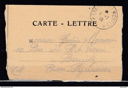 Briefstuk Van Tresor Et Postes Naar Basses-Pyrennes - Covers & Documents