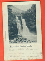 ZOX-37 Souvenir Du Saut Du Doubs  Dos Simple. Cachet Brenets 1901 - Les Brenets