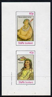 Staffa 1982 N American Indians #06 Imperf Set Of 2 Values Unmounted Mint - Emisiones Locales