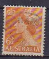 AUSTRALIA  1953 EFFIGE DI ELISABETTA  II SERIE ORDINARIA SENZA FILAGRANA  UNIF. 265 USATO VF - Used Stamps