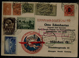 RUSSIA 1933 POSTCARD SENT BY AIR MAIL IN 5/2/33 FROM MOSCOW THROUGH BERLIN TO MUNCHEN WITH TO PAY VF!! - Briefe U. Dokumente