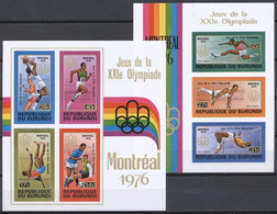 Burundi - BL90A/91A - Jeux Olympiques De Montréal - Non Dentelé - 1976 - MNH - Ungebraucht