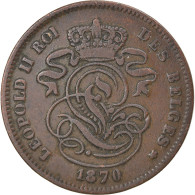 Monnaie, Belgique, Leopold II, 2 Centimes, 1870, TTB, Cuivre, KM:35.1 - 2 Cent