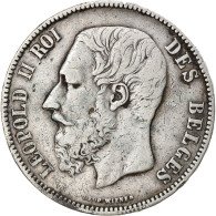 Monnaie, Belgique, Leopold II, 5 Francs, 5 Frank, 1873, TTB, Argent, KM:24 - 5 Frank