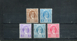 Turquie 1936 Yt 69-73 * Timbres-taxe - Neufs